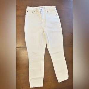 Abercrombie & Fitch Cream Straight Leg Jeans